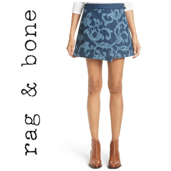 rag & bone Dresses & Skirts - Rag & Bone Denim Marina Wrap Skirt